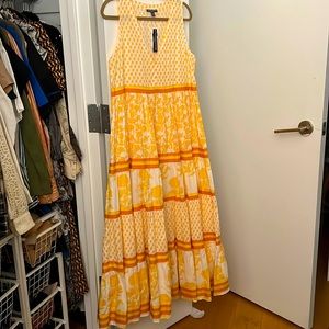 Chelsea & Theodore Sleeveless Tiered Maxi Dress